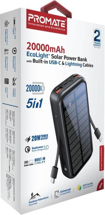 Immagine prodotto ProMate Solar Tank (20000 mAh, 20 W, 74 Wh)