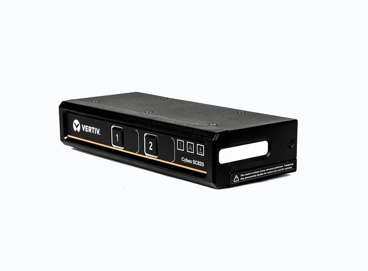 Actual product image Vertiv 2-port secure desktop KVM DVI-I dual-link USB 2.0 peripheral ports audio