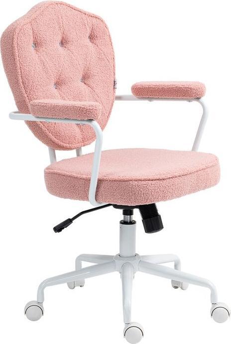 Actual product image Swisshandel24 Bürostuhl, Ergonomisch Schreibtischstuhl mit Wippfunktion, Drehbar, Rosa