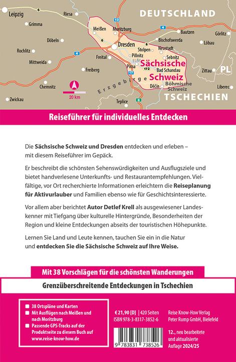 Produktbild Reiseführer Sächsische Schweiz mit Dresden (Deutsch, Detlef Krell, 2024)