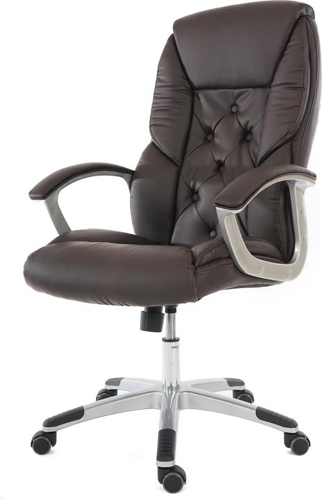 Swisshandel24 Sedia professionale per ufficio XXL, sedia girevole per dirigenti, 150 kg di carico in similpelle -