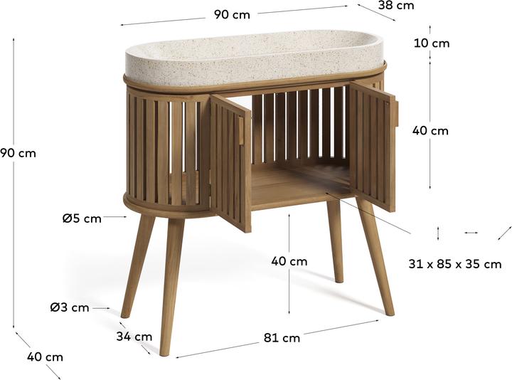 Produktbild Kave Home Rokia (40 x 90 cm)