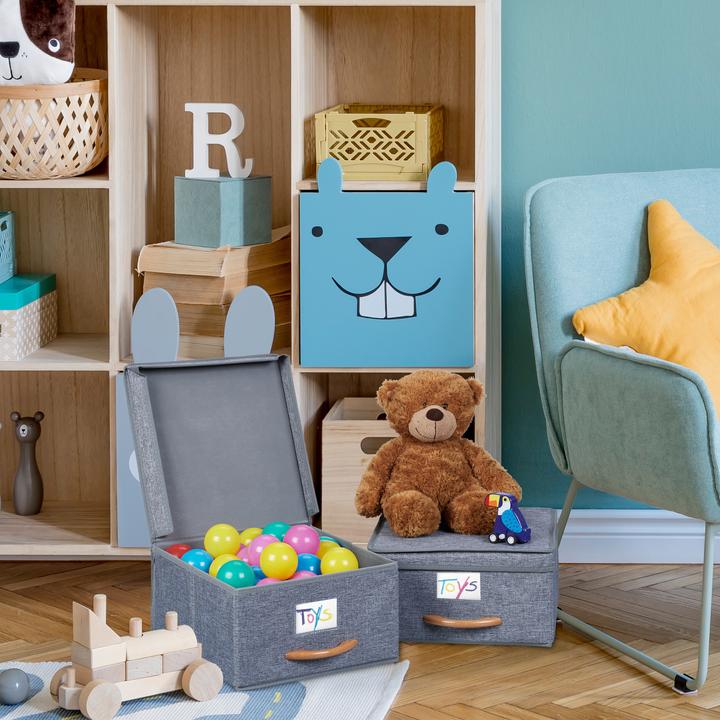 Produktbild Relaxdays 2x Aufbewahrungsbox (30 x 32.5 x 16 cm, 12 l)