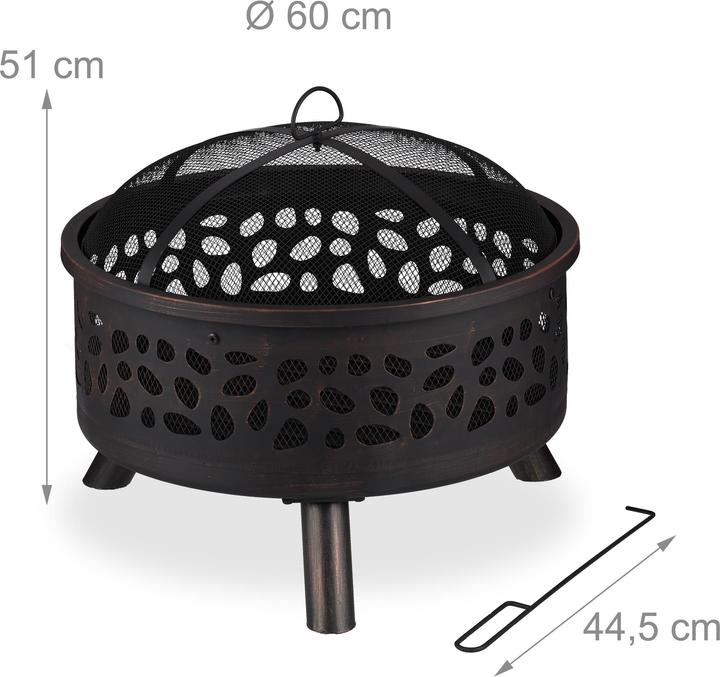 Actual product image Relaxdays Fire bowl (60 cm)