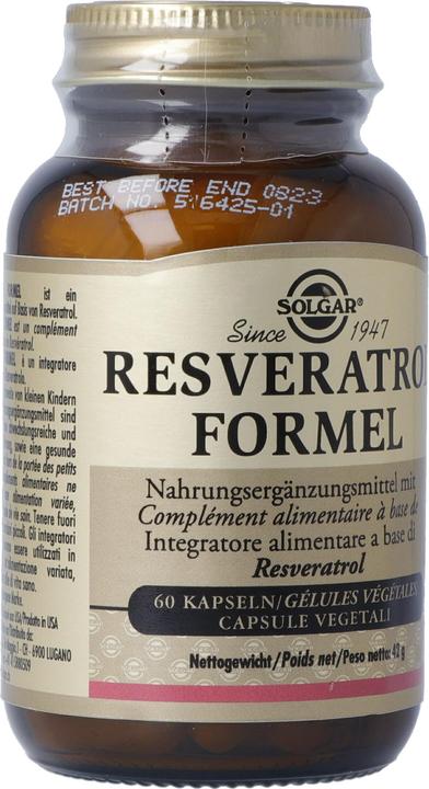 Solgar Resveratrol Formel Pflanzliche Kapseln (60 Stk) (60 Stück, Kapseln, 167 g)