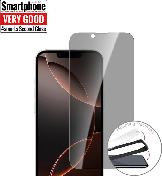 Productafbeelding 4smarts Second Glass Privacy (1 Stuk, Apple iPhone 16e)