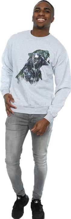 Actual product image Mens Black Panther Wild Silhouette Cotton Sweatshirt (M)