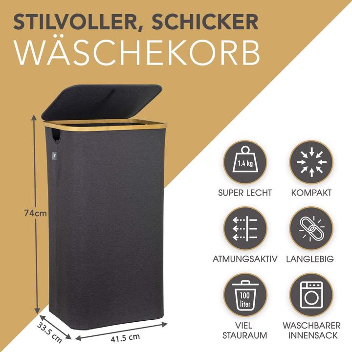 Produktbild Hennez Wäschekorb mit Deckel (100 l)