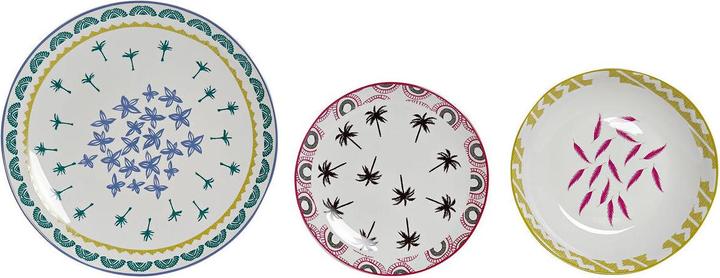 Produktbild DKD Home Decor Geschirr-Set Kolonial Afrikaner 27 x 27 x 2,5 cm 18 Stücke (18 pcs) (18 Stück)