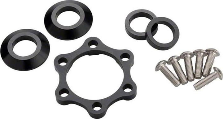 Produktbild Problem Solvers Booster Adapterkit für Vorderradnaben - Schwarz (Scheibenbremse Center Lock)