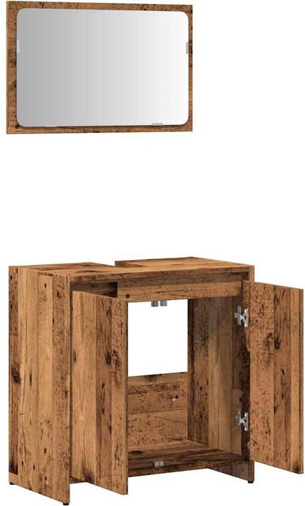 Immagine prodotto VidaXL 2-tlg. Badmöbel-Set Altholz-Optik Holzwerkstoff