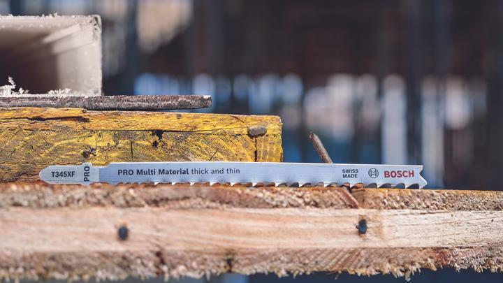 Actual product image Bosch Professional Zubehör PRO Multi Material thick and thin T345XF Stichsägeblatt, 132 mm, 5-tlg.