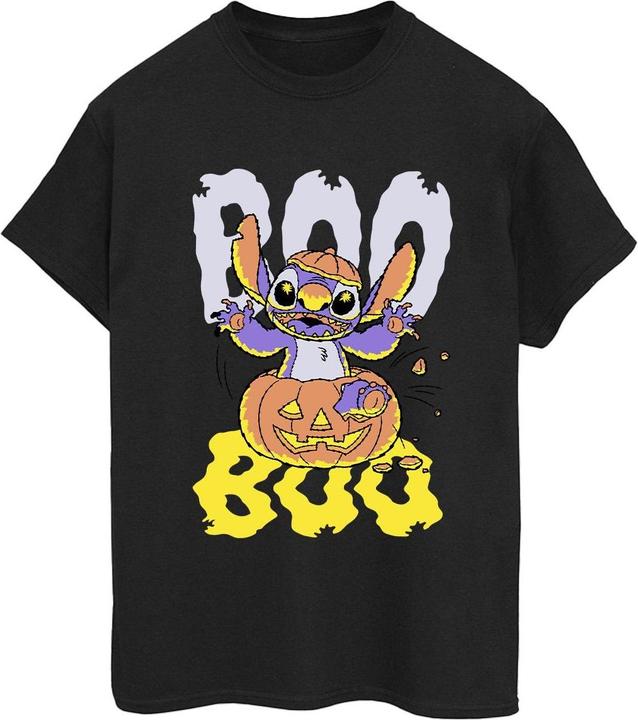 Actual product image Lilo & Stitch Womens/Ladies Boo Pumpkin Cotton Boyfriend T-Shirt (XL)