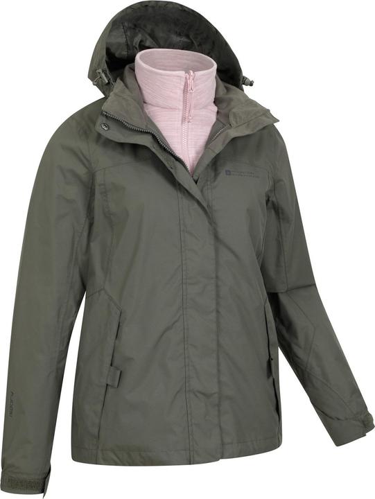 Actual product image Mountain Warehouse Womens/Ladies Storm 3 in 1 Waterproof Jacket (36 D)