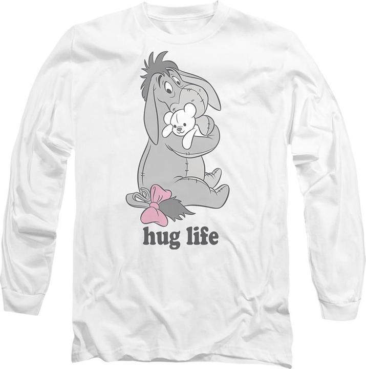 Actual product image Winnie the Pooh Unisex Adult Hug Life Eeyore Valentine's Day T-Shirt (XXL)