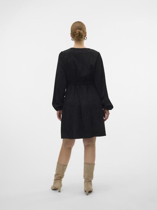 Produktbild Mamalicious Normal geschnitten V-Ausschnitt Elastische Bündchen Ballonärmel Kurzes Kleid Kleid (XS)