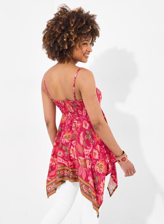 Actual product image Joe Browns Floral Shirred Waist Asymmetric Hem Top (6)