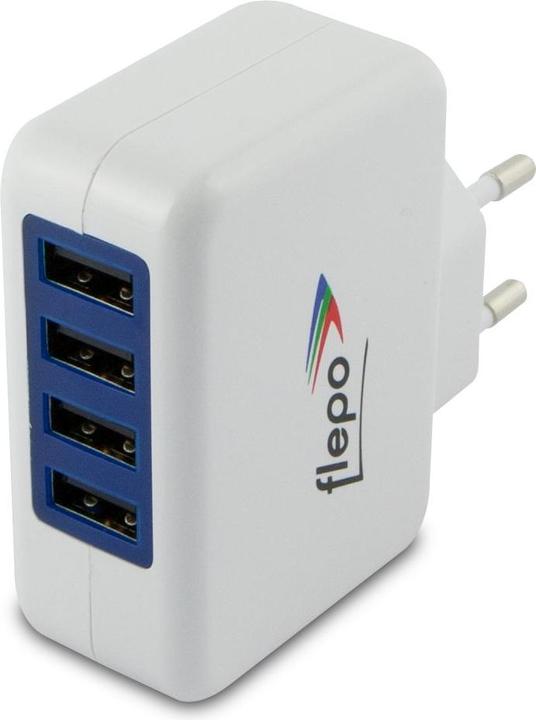 Produktbild Flepo Netzteil USB 4-fach 100V/240V-4A