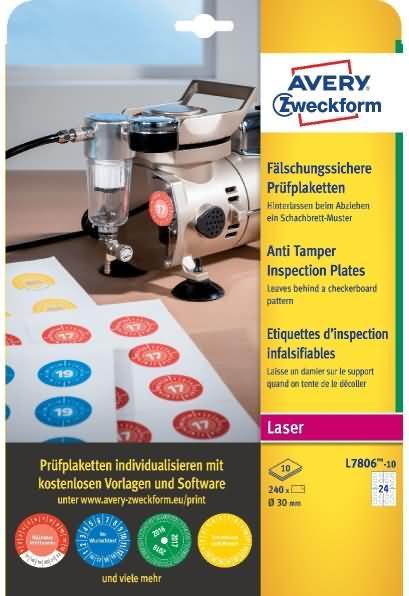Avery Fälschungssichere Prüfplaketten