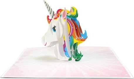 Image du produit MU Classic Carte de voeux 3D pop-up d'anniversaire - Licorne (1 pcs)