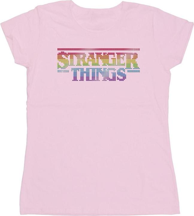 Immagine prodotto Netflix Stranger Things Rainbow Dot Logo Maglietta Donna (XXL)
