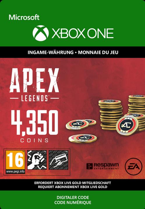Actual product image Microsoft Xbox APEX Legends 4350 Coins Download Code