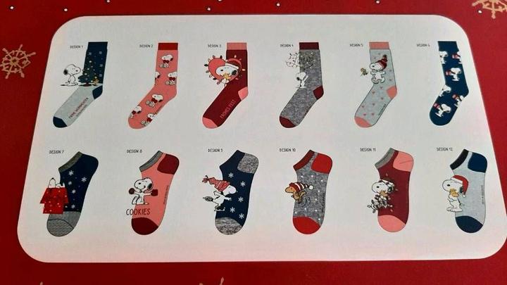 Produktbild Champ Adventskalender mit Peanuts Damen-/Kinder-Socken