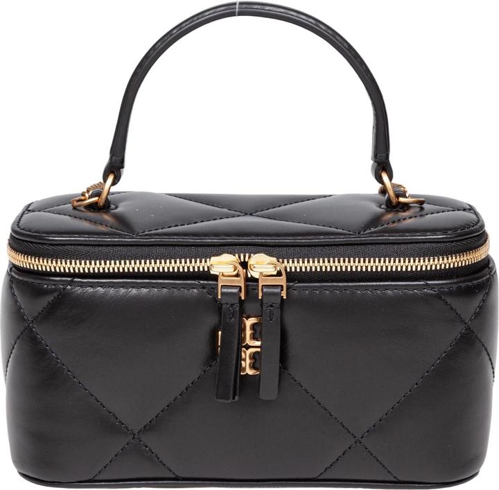 Image du produit Tory Burch kira diamond quilt leather vanity case color: black
