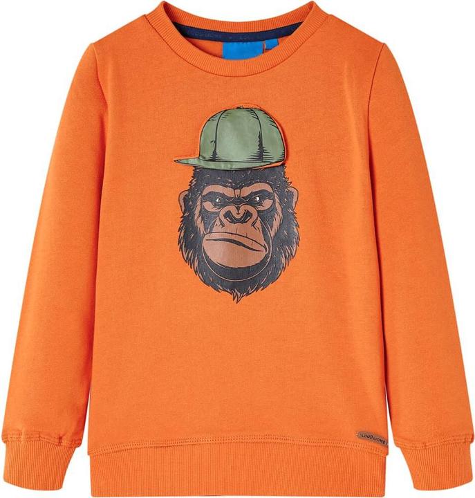 Actual product image VidaXL Children's sweatshirt dark orange 140,Material: 92 % cotton (140)