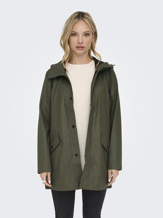 Produktbild Only Einfarbiger Regenjacke Regenmantel (L)