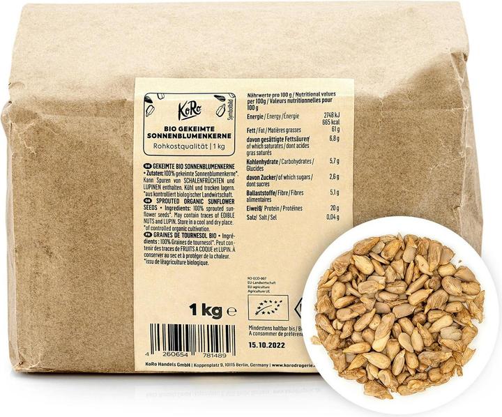 Produktbild KoRo Bio gekeimte Sonnenblumenkerne (1000 g)