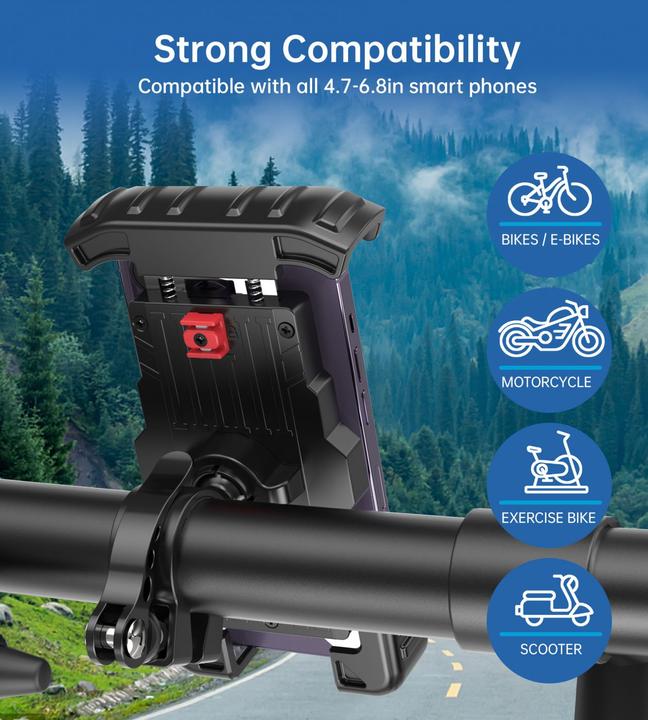 Actual product image Choetech H067 adjustable bicycle holder - black