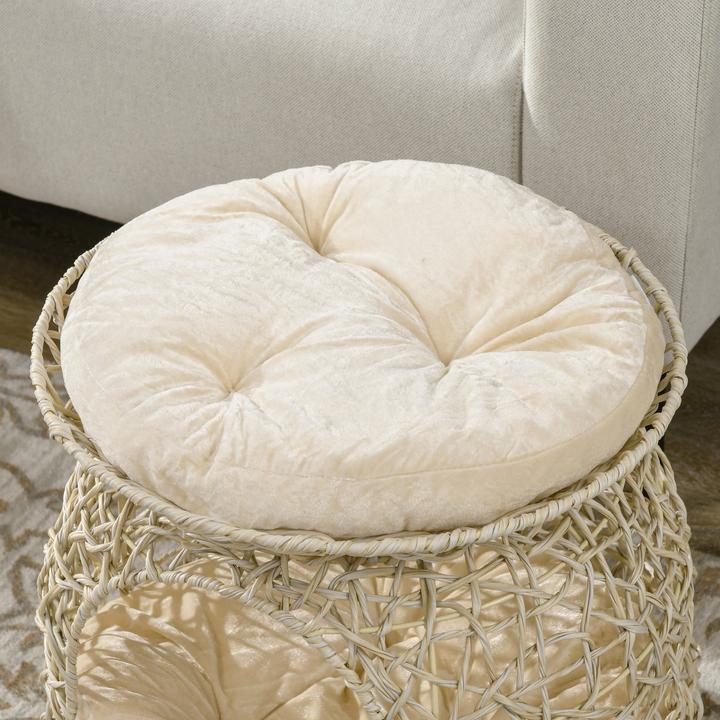 Actual product image PawHut Rattan cat basket with cushion (Cat)