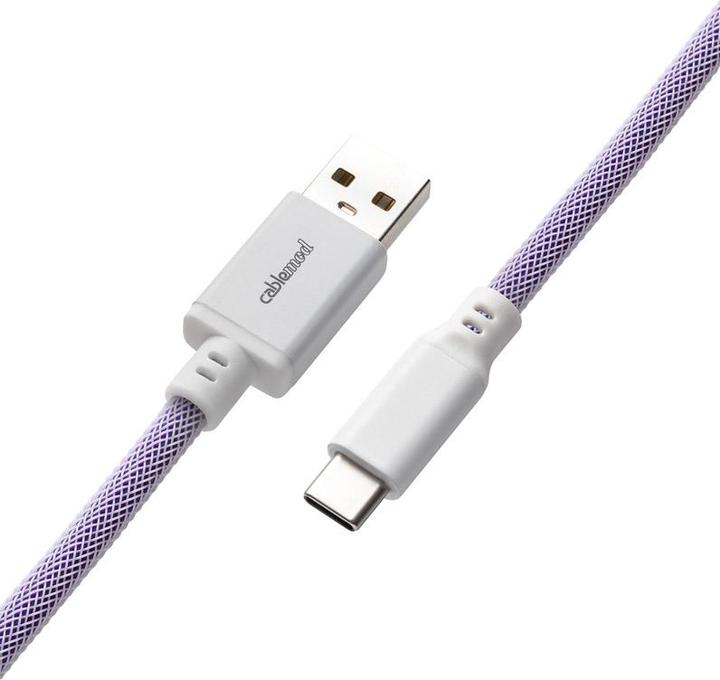 Actual product image CableMod Pro Coiled Keyboard Cable USB-C to USB Type A, Rum Raisin (1.50 m, USB 2.0)