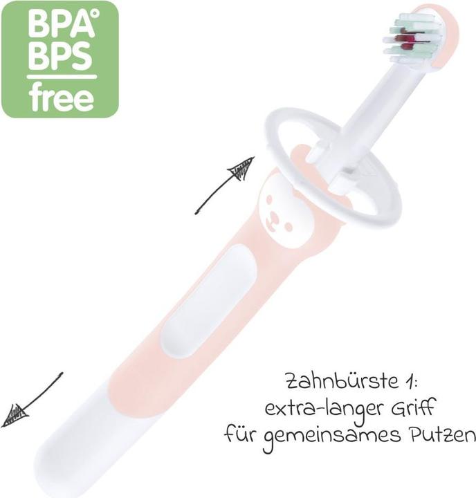 Produktbild MAM Learn to Brush Set 5+ Mon., rosa (Weich, 1 x)