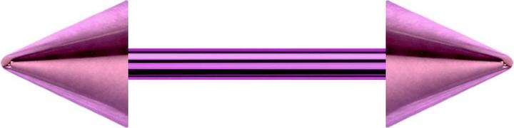 Star Piercing Micro Barbell violett mit zwei Cones (Titan G23, ohne Messing)