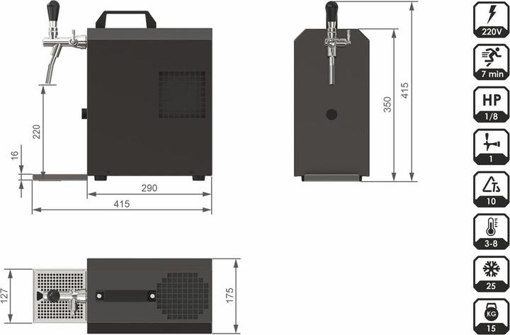 Produktbild Ich-zapfe Komplett Set - Bierzapfanlage Jet 30 mit Holzfass