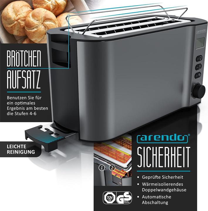 Produktbild Arendo Frühstück Set - Wasserkocher, Toaster, Eierkocher