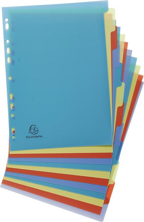 Image du produit Exacompta Intercalaires poplypropylène recyclé Forever® 12 positions - A4 - Couleurs assorties