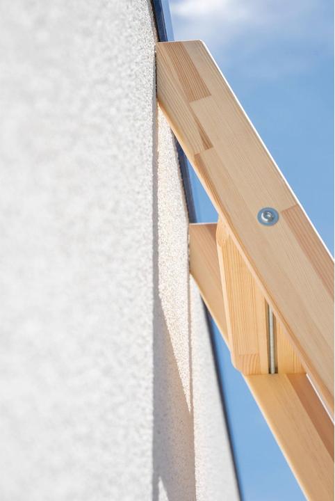 Produktbild Munk Stufen-Anlegeleiter Holz mit Traverse 12 Stufen (Anlegeleiter, 316 cm)