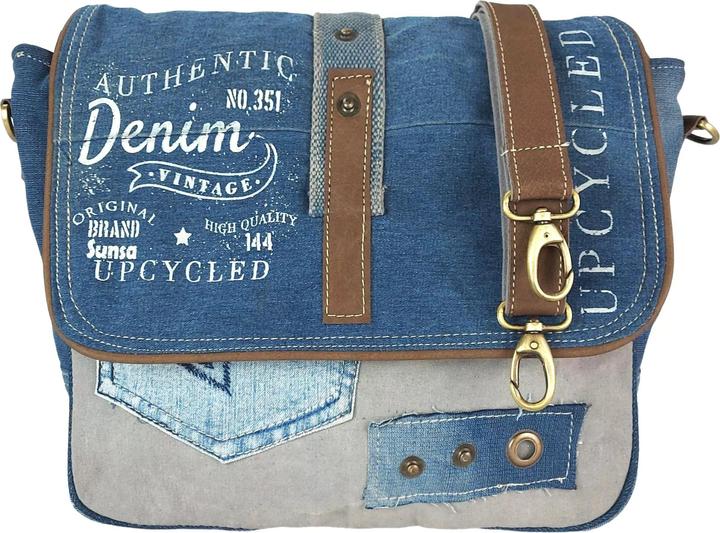 Image du produit Sunsa Sac en jean Sac à bandoulière Sac à main école Upcycling No.62