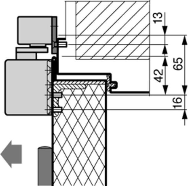 Produktbild Dormakaba Montageplattenset zu Gleitschienen G-SR flach (Zimmertür, Eingangstür, Holztür, Balkontür)