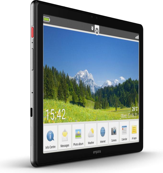 Produktbild Emporia Tablet WiFi & LTE - Produktbundle Ladeschale + Cover + Tastatur (10.10", 32 GB, Schwarz)