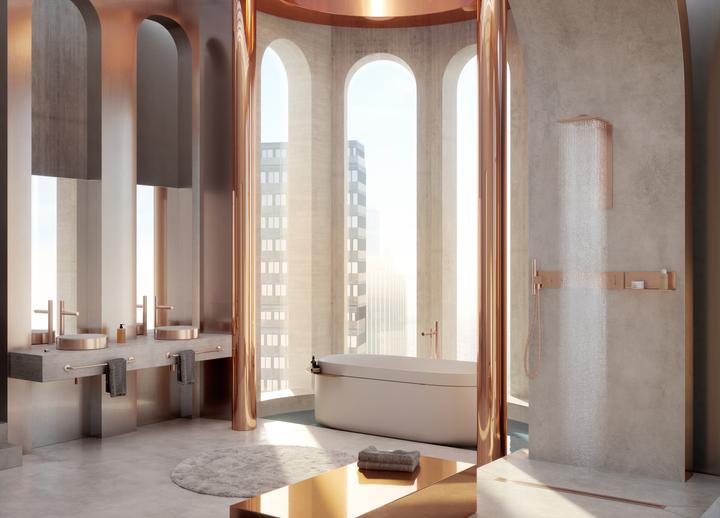 Actual product image hansgrohe AXOR Suite bathtub, freestanding, 1900x850x630mm, SolidSurface, 2 persons, 190 liters (190 l, 200 cm, 90 cm)