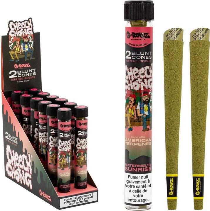 Actual product image G-Rollz Prerolled Cones Turpenten Infusion, Watermelon Sunrise, 2 pcs.