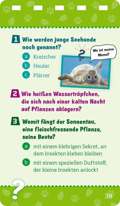 Actual product image Tessloff WAS IST WAS Quiz Natur und Tiere (German, Tessloff Verlag Ragnar Tessloff GmbH & Co.KG, 2024)