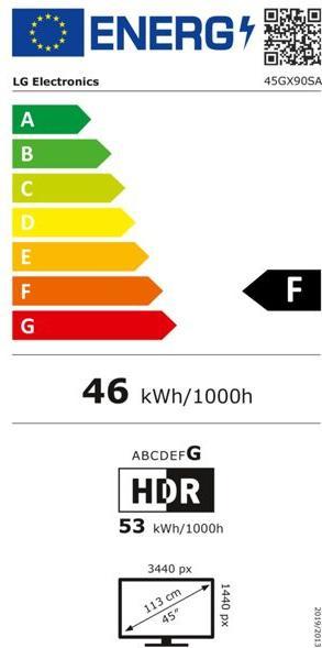 Energie-Label LG 45GX90SA-B (3440 x 1440 Pixel, 45")