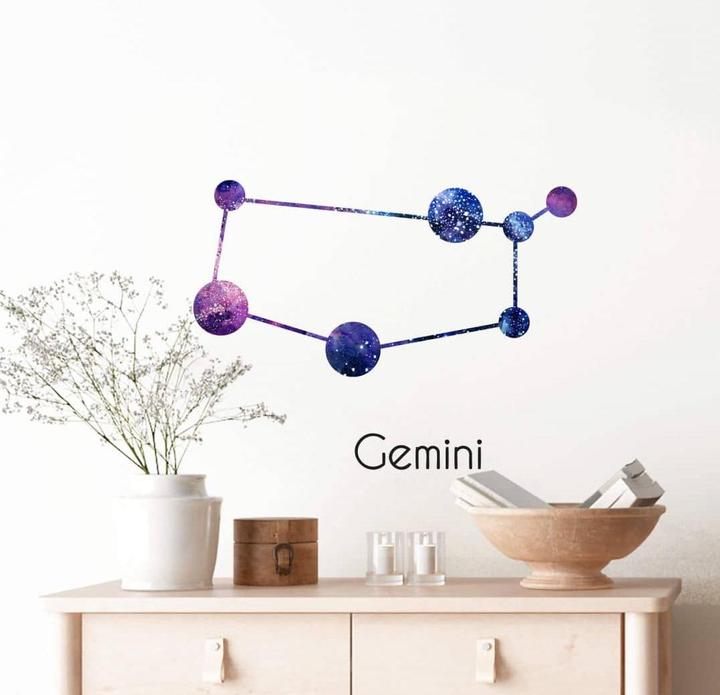 Produktbild Trenddeko Sternenbild Gemini - Zwillinge (50 x 35 cm)