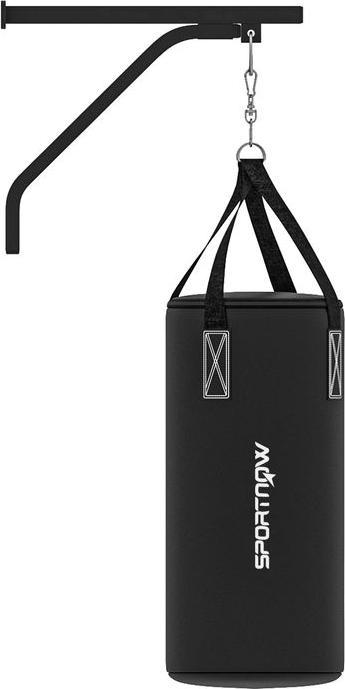 Swisshandel24 Boxsack Wandhalterung Boxsack Ständer mit Handschuhen, Stahl, Schwarz
