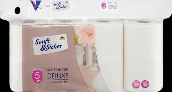 Immagine prodotto dm Sanft&Sicher Carta igienica deluxe a 5 veli (8x130 fogli)